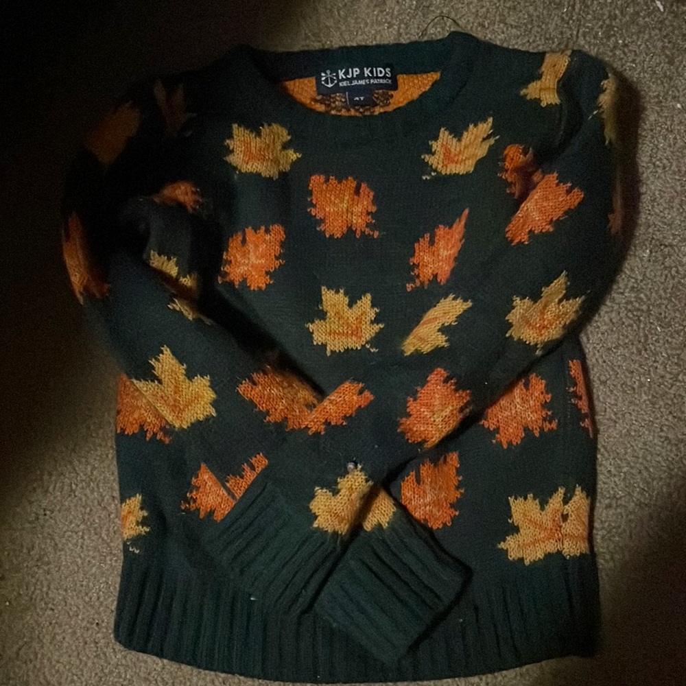 4t children’s Kiel James Patrick leaf sweater